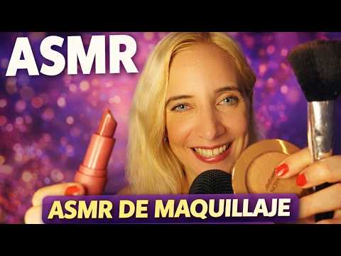 ASMR TE MAQUILLO Y ME MAQUILLO HASTA QUE TE DUERMAS DE RELAX💄💕