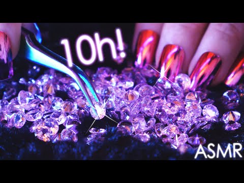 [10h ASMR] 99.99% of YOU will Fall Asleep 😴 Hypnotic Diamonds Trigger (No Talking) Low Light