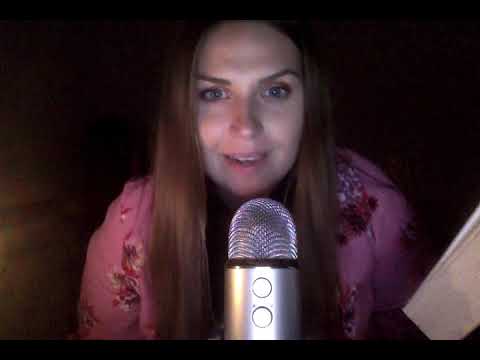 ASMR reading, close whispering, tapping,blue yeti