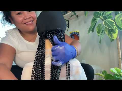 Relaxing Hair Shampoo  | ASMR | but Your Hair is A Black Pearl - Hair Playing Hair Wash 🙈🤣