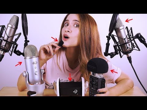 RETO EXTREMO! 5 MICROFONOS DE ASMR puestos a la prueba! ¿Cuál es tu preferido?