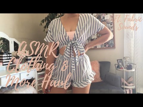 [ASMR] Clothing & More Haul *Fabric Sounds, Tapping, Whispered*