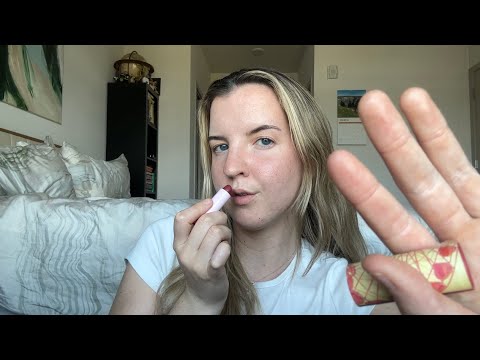 ASMR doing my makeup (personal attention, hand movements)