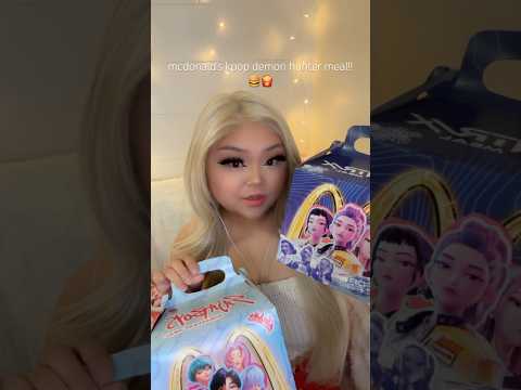 KPOP DEMON HUNTERS MCDONALDS MEAL #asmr #mukbang #eating #eatingsounds