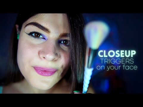 💆 Faccio Brushing, Tapping e Scratching sul tuo viso (SUONI REALI) CLOSEUP ASMR