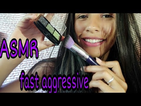 ASMR " FAST AGGRESSIVE MAQUIANDO VOCÊ 💤
