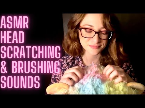 ASMR Head Scratching & Brushing a Plush Lion