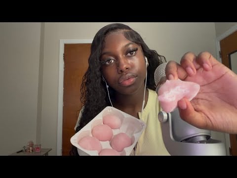 ASMR Eating Mochi 🍓