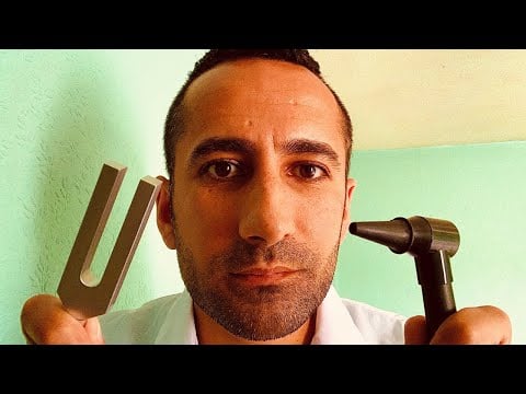 ASMR Ear Exam Medical Roleplay (Otoscope, Tuning Fork, Ear Inspection)