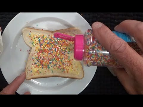 ASMR - Whispering & Eating Fairy Bread - Recreating Old Videos - Australian Accent