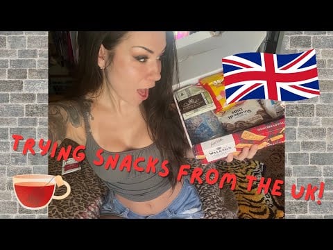 ASMR UK snack box taste test. Crinkling, tapping, crunching, chewing, eating sounds Summer 2025 lofi