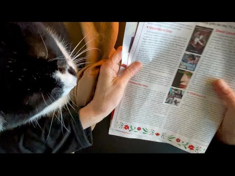 Whispered ASMR ~ Browsing BookPage Best Books of 2025 📚 Page Turning + Cat Purring