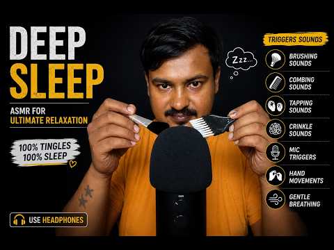 ASMR For DEEP Sleep 😴 ( Tapping, Brushing, relaxing and Sleeping sounds)