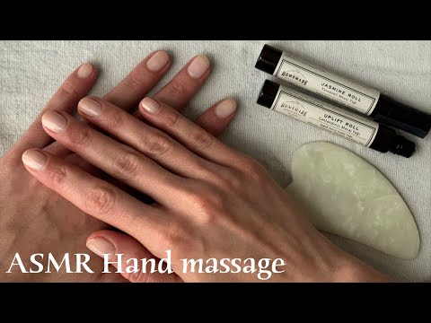 ASMR 🌙 Hand massage - Massage roller, gua sha, hand movements (no talking)