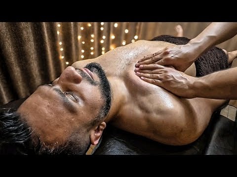 He Got Deep Relaxing ASMR Chest & Belly Massage 