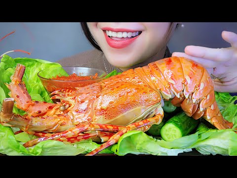 ASMR TÔM HÙM LỘT - SOFT SHELL RAINBOW LOBSTER EATING SOUNDS | LINH-ASMR