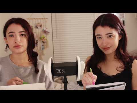 ASMR Twins Draw Your Portrait