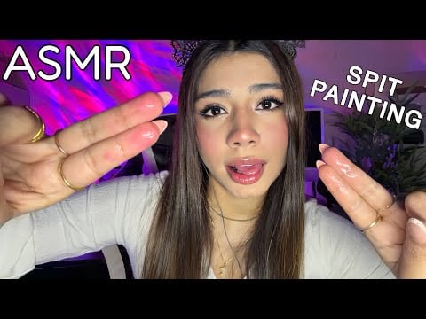 ASMR ESPAÑOL / SPIT PAINTING con DEMASIADA SALIVA en TU CARA + agresivo e intenso