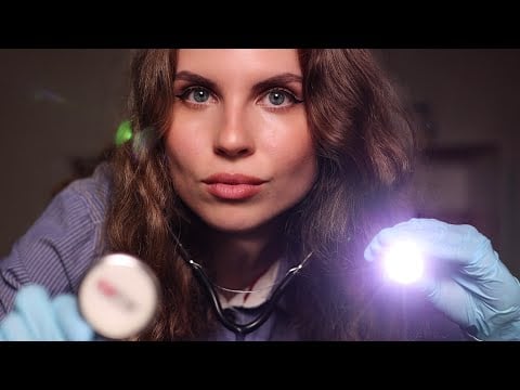 ASMR Full Body Medical Exam, Night Doctor Checkup, Cranial Nerve Exam