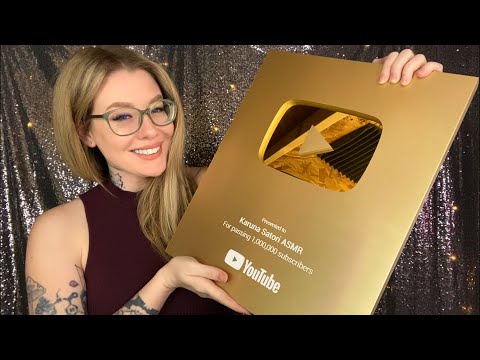 ASMR GOLDEN PLAY BUTTON UNBOXING 🥺💐