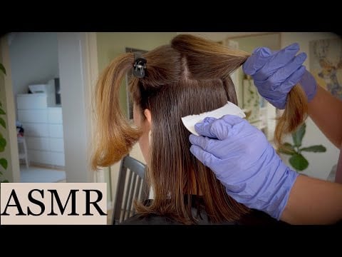ASMR | Relaxing Lice Check with Latex Gloves (scalp attention, no talking)