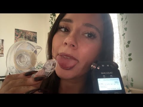 ASMR Tape & Mouth Sounds With Tascam ( only watch when you’re ready to sleep)