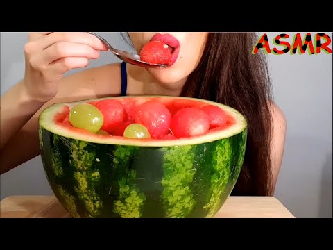 ASMR | Eating Watermelon Punch | SLURPING & JUICY SOUNDS | No Talking | Lady M. ASMR