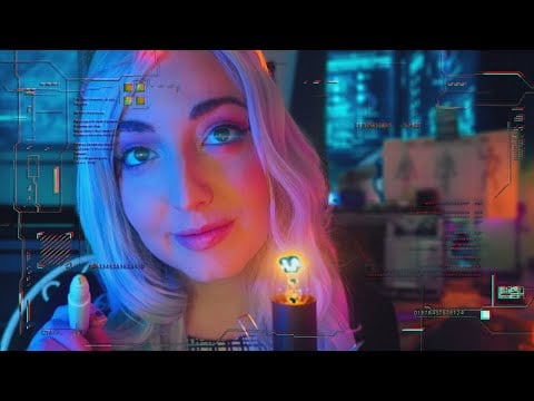 Cyberpunk ASMR Medical Exam||Upgrades (drawing in your new features) Sci-Fi Role-play