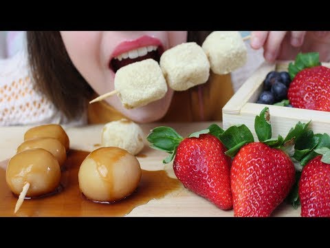 *BIG BITES* ASMR DANGO FEAST *messy (CHEWY Eating Sounds)