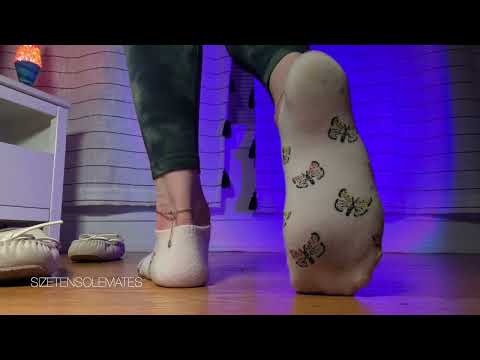 Buttery butterfly socks 🦋  FEET ASMR  🦋