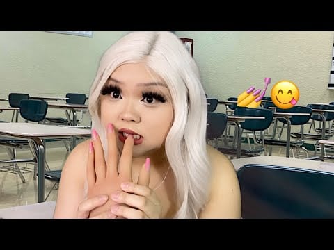 ASMR pov girl who bites her nails BITES YOUR NAILS (and toes)(realistic) 💅🦶🏼😋