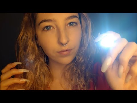 ASMR whispered follow the light to fall asleep