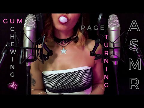 ASMR | Gum Chewing & Page Turning ASMR (No Talking)