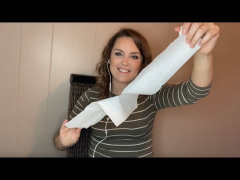 ASMR Sounds | Paper Napkin (scissor cutting, snipping, scratching, crinkling)