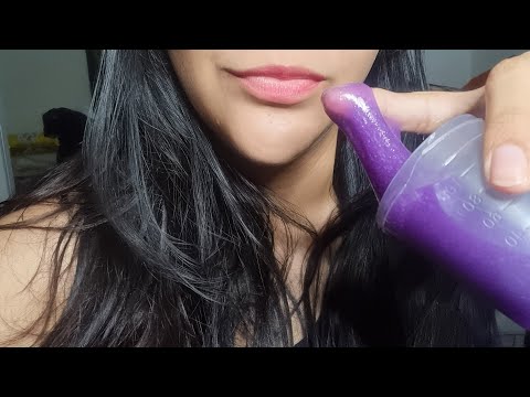 ASMR COMIENDO SLIME COMESTIBLE SIN HABLAR