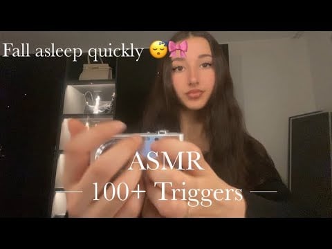 Asmr 100+  fast triggers  for sleep & relaxing 🎀💤 | tapping & scratching + no talking 