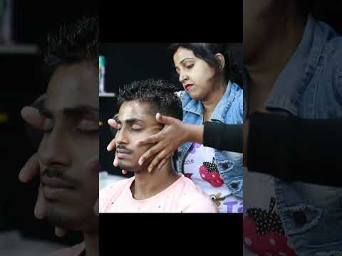 Hammer Massage By Indian Lady Barber ASMR | Tok sen Massage By Barber Girl Chaitali #shorts #toksen