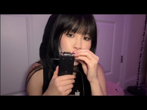 ASMR Very Aggressive Tascam Triggers // mouth sounds, scratching, tapping