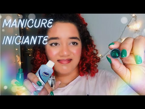 ASMR MANICURE INICIANTE FAZENDO SUAS UNHAS 💖💖