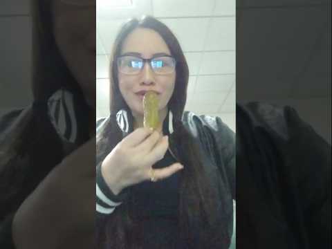 ONE BITE PICKLE NO CHEWING #viral #food #shortsfeed #mukbang #everyone #eating #asmr #pickle #eat