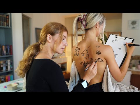 ASMR Back DRAWING & GUESSING❓of PICTURES 🖼️ from EASY to HARD - Memories of Childhood | real person