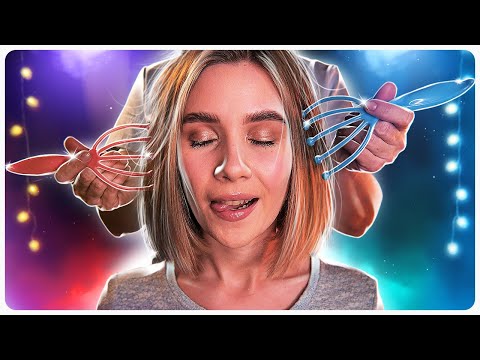 🔥Потрясный МАССАЖ ГОЛОВЫ🤤Звуки Волос, Расчесывание АСМР Head Scalp Massage ASMR