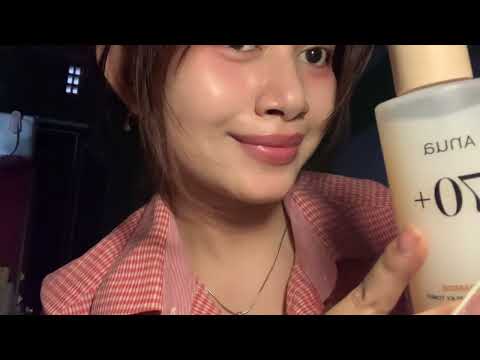 ASMR| doing your skincare before bedtime (sleep) 🛌💤