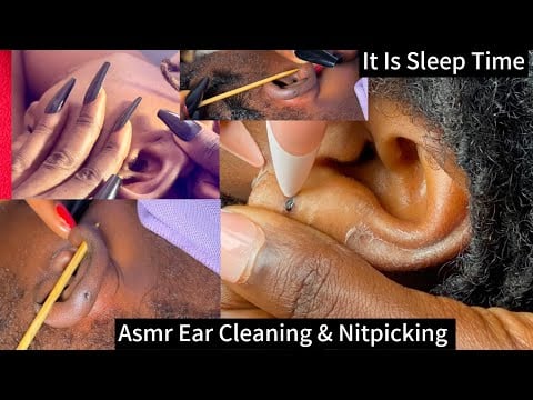 ASMR EAR CLEANING VERY SATISFYING FOR THOSE WHO NEED QUICK SLEEP WITHOUT GUM CHEWING