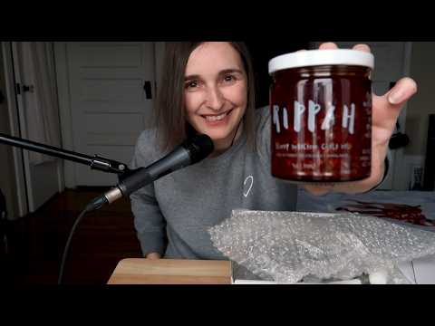 My Favorite Chili Oil Unboxing &  Packing Noodle Sounds ~ ASMR Whispering
