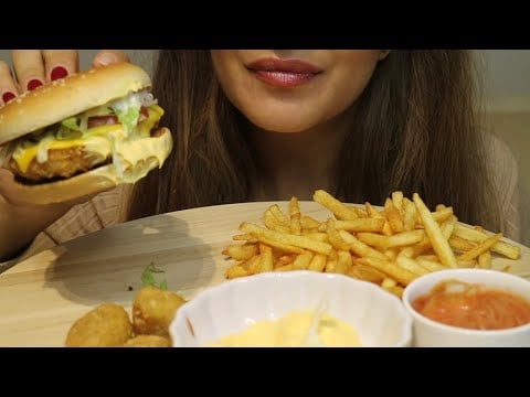 ASMR CHICKEN MCFEAST SHAKER FRIES CHEESE BALLSMCDONALDS MUKBANG no talking CREMA ASMR #asmr #food