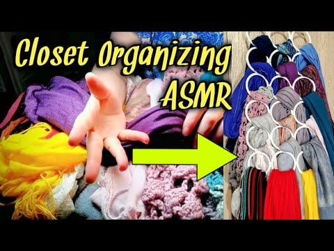 ASMR Scarves Organizing 🧣 Layered Sounds 🧣 Soft Speaking