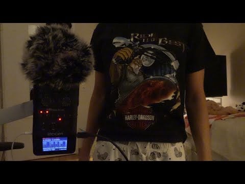 ASMR fabric scratching & mouth sounds ♡