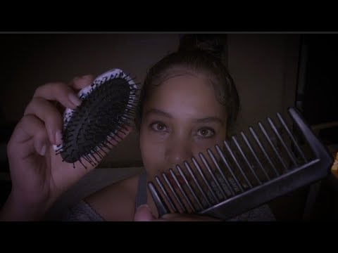ASMR Modelando suavemente seu cabelo, escovação e pente, cremes, massagem nos pés, massagem facial✨🌙