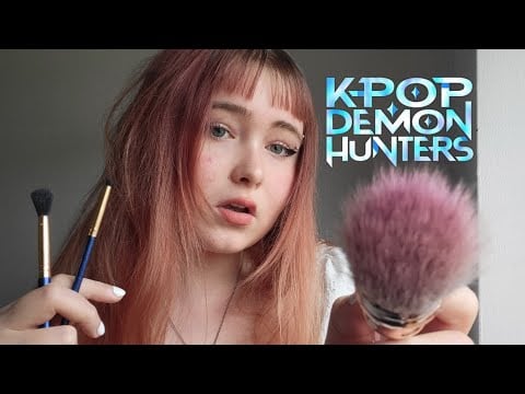 ASMR Doing Your Stage Makeup (you're a member of Huntrix) K-Pop Demon Hunters